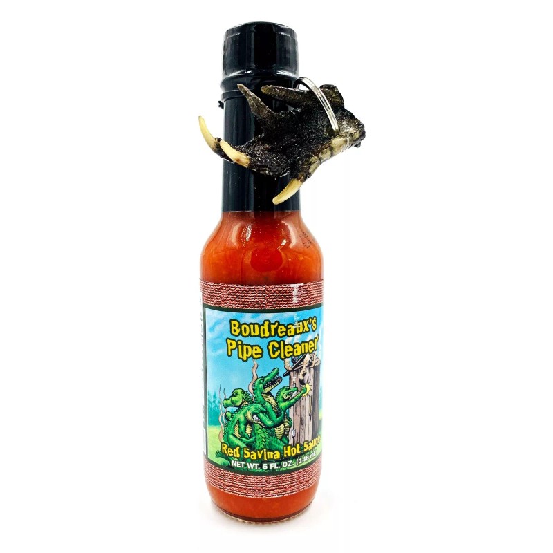 Alligator King Boudreaux's Pipe Cleaner Hot Sauce with FREE Alligator