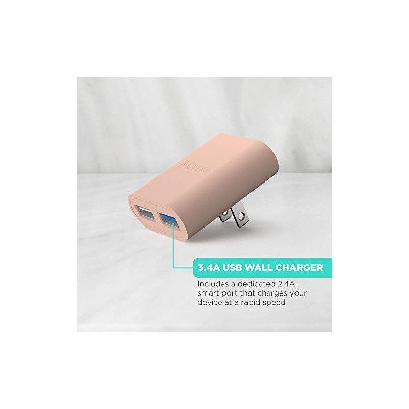 Cargador de Pared USB iHome de 2 Puertos: Cargador USB