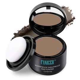 Hairline Powder,Root Touch Up Hair Powder, Powder Root Powder,4g Hair Powder Hair Concealer, Hair Root Concealer, Hair Powder for Touching Up the Roots to Fill Thin Hair（Dark coffee color）