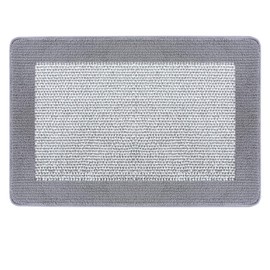 REFETONE Indoor Door Mat, Front Back Door Mat, Non-Slip Absorbent Resist Dirt Entrance Rug Inside Floor Mats, Machine Washable Low-Profile Inside Entry Door Rugs for Entryway - 24" x 36", Grey