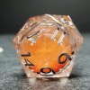 Sage's Fiery Souls - Orange 33mm Liquid-Core D20 Sharp Edge