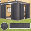 FLYFUN Outdoor Curtains for Patio Waterproof - Windproof Gazebo Curtains