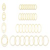 PATIKIL 40pcs Open Bezel 4 Sizes Oval Resin Bezel Charm