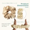 LumeSilk Pure Silk Scrunchies,100% Mulberry Silk Hair Elastic for Women,Anti-Crease,Gentle