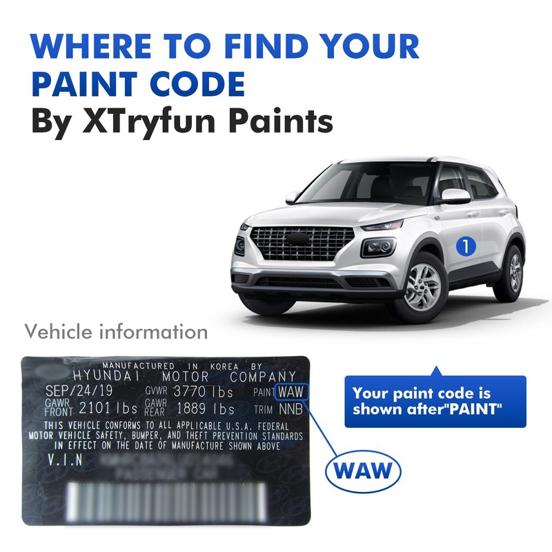 XTryfun Calypso Red (Y2E) Touch Up Paint Compatible with Hyundai,
