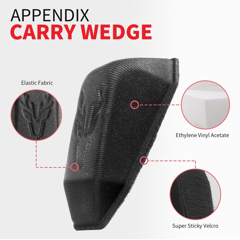 IWB Holster Wedge-Holster pad That Improve Comfort & Concealment-Appendix Carry
