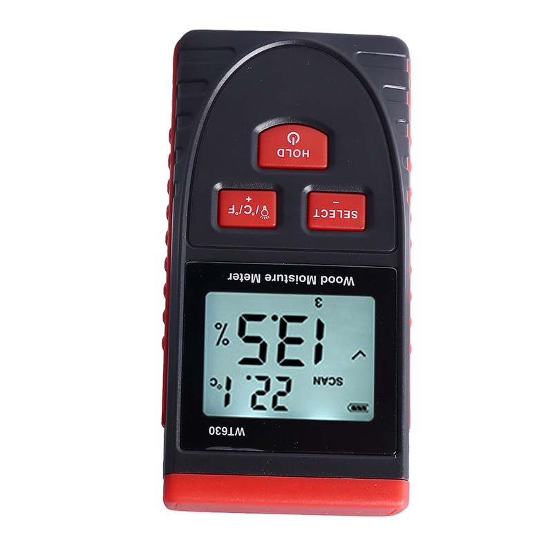 Wood Moisture Meter High Accuracy Non Destructive Backlit Display Wood