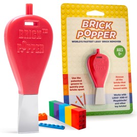 Brick Popper - World's Fastest Separator Tool - Efficient Remover for Kids and Adults - Perfect for Ages 6 and Up - Essential Tool (Red)