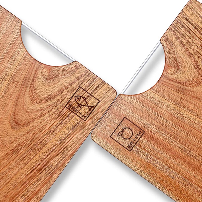 MITSUMOTO SAKARI Natural Ebony Cutting Board, Wood Chopping Board 16x11