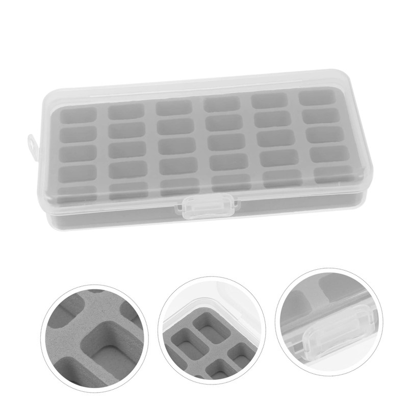 DOITOOL 1pc Slots Bobbin Storage Case Durable Plastic Bobbin Holder