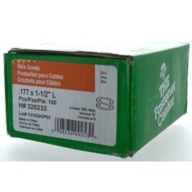 Hillman Hardware Essentials 320233 S-Hooks, Steel, Zinc Plated (1-1/2-inch), 40lb, 100 Pack