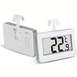 1 x Fridge Thermometer Refrigerator Thermometer, LCD Digital Fridge Freezer Thermometer Monitor Temperature Monitor with High-Definition LCD Screen