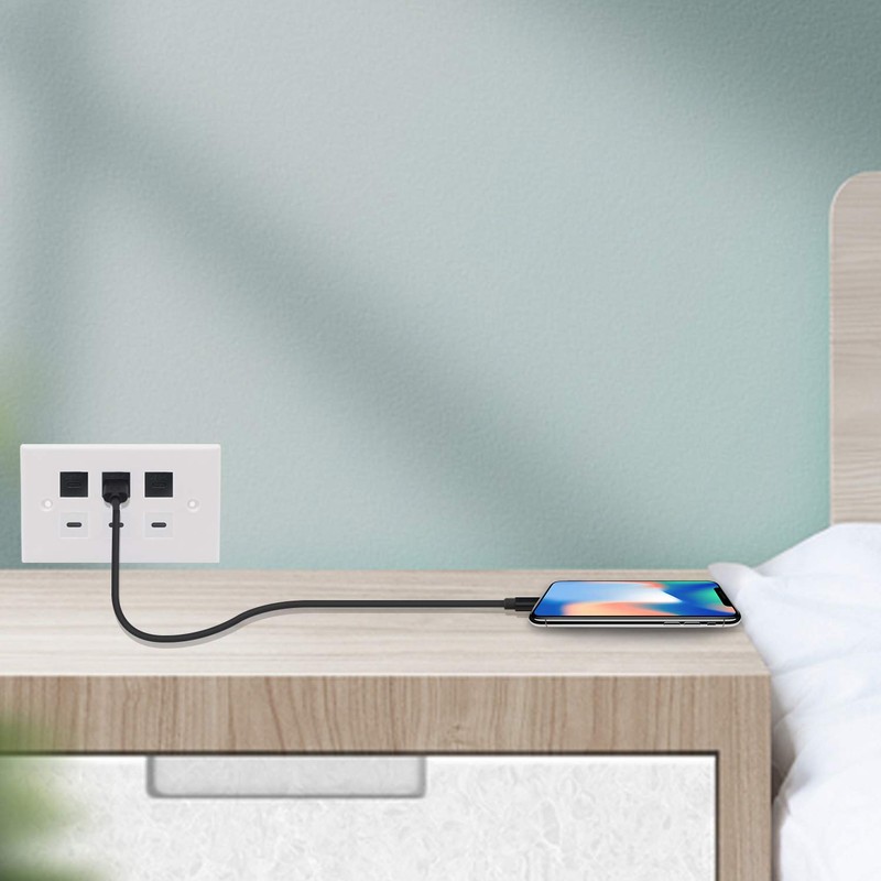 USB C Keystone Jack Cable,Type-c Male to Female Panel Mount