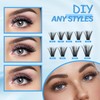 GEMERRY Cluster Lashes 280pcs Lash Clusters Fluffy Lashes DIY Lash