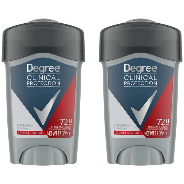 Degree Men Antiperspirant Deodorant Sport Strength, Pack of 2, 72-Hour