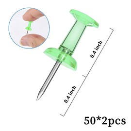 BZKSER Drawing Pins Multicoloured – 100 Pieces Pin Board Pins, Pin Board Pin in Diabolo Shape, Card Nail Drawing Pin, Pins Pushpins, Drawing Pins for Wall Maps, Photos, Bulletin Board