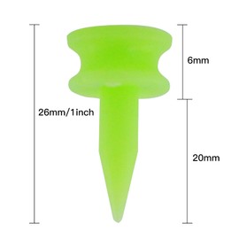 soitzhoc Plastic Tee Golf, 25 mm, Pack of 100, 1 inch, Small Green Golf Tees Plastic, Suitable for Golfers for Practice