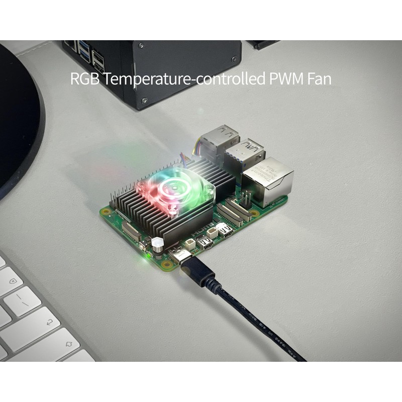 ElectroCookie Raspberry Pi 5 Active Cooler, CPU Heatsink with Temperature-Controlled