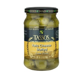 Tassos Stuffed Green Olives, Feta Cheese, 12 Ounce