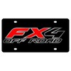 Ford FX4 Offroad License Plate on Black Steel
