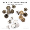 CRAFTMEMORE 3/8" Fancy Leather Rivets Round Rapid Rivet Studs for