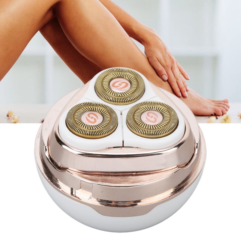 Electric Hair Removal Shaver 3 Blades Detachable Cutter USB Rechargeable