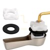 Hibbent Universal Metal Side Mount Toilet Handle Replacement Kit, Brass