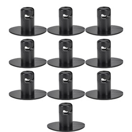 Plastic Large Head Quarter Turn Fasteners-.500 Inch Grip-White-Pack/10