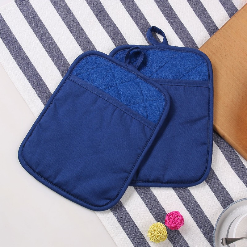 Lifaith 100% Cotton with Silicone Kitchen Everyday Basic Pot Holder