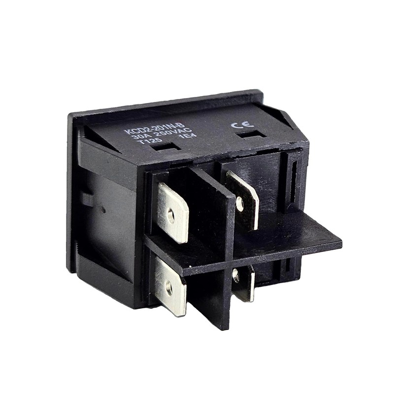 Rocker Switch Green with Waterproof Cover, 30 A 250 ~