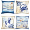 Bonhause Set of 4 Beach Cushion Covers, 45 x 45