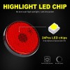 BESTAUTOMOTORS RED LENS LED BUMPER REFLECTOR TAIL BRAKE LIGHTS FOR