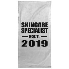 Designsify Gifts, Skincare Specialist Established EST. 2019, Hand Towel 15x30 inch Soft Tea Dish Cloth for Kitchen Bath, for Birthday Anniversary Mom Dad Parents Fathers Mothers Day Party