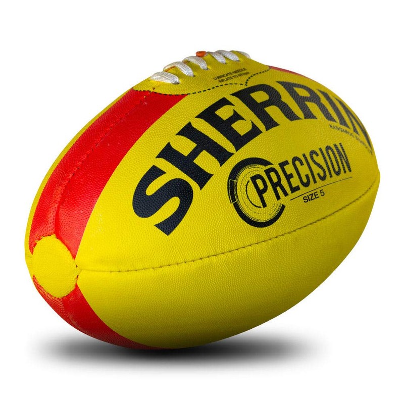 Sherrin Precision Synthetic Football, Yellow, Size 5