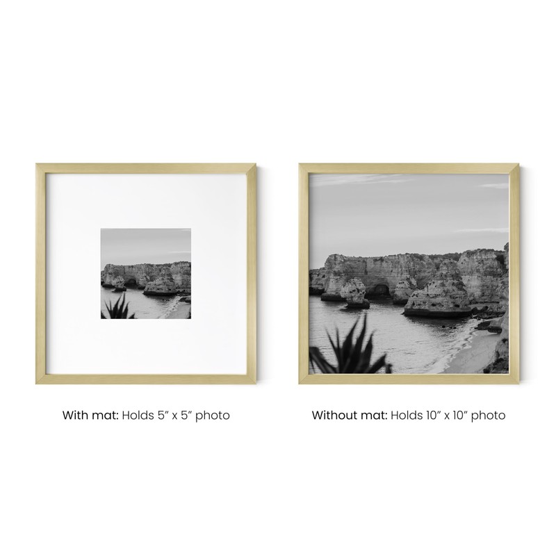 HAUS AND HUES 10x10 Gold Metal Picture Frames Matted to