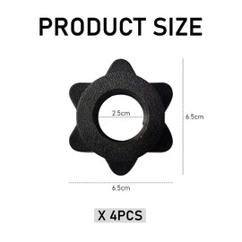 4 Pieces Dumbbell Clamps, Barbell Clamps, Hex Nut Screw Caps, 25mm Aperture Nuts, Fixed Dumbbell Accessories, Fitness Accessories (Black)