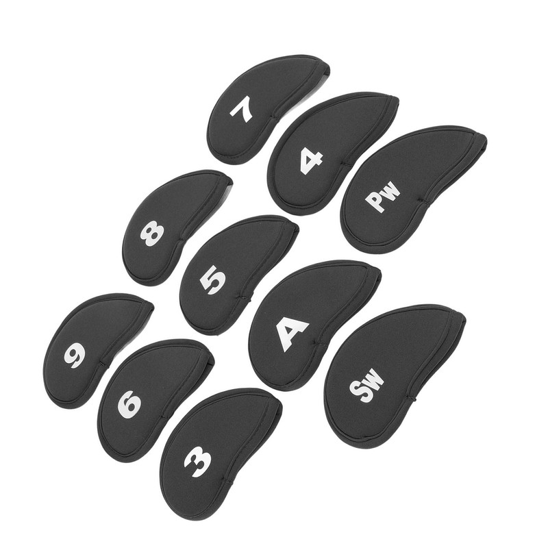 10Pcs Golf Iron Covers Set Clear Numbers Soft Protective Golf