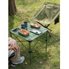 iClimb Lightweight Stable Alu. Folding Square Table Roll Up Top