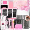 QUKLOGEN DIY Fluffy Lash Extension Kit 900Pcs D Curl 9-18mm