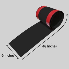Rubber Bond Cord Covers for Wires on Floor - 6"x48" Self-Adhesive Rubber Cable Hider Floor Strips - Cable Management Wire Covers for Floor - Low Profile Cord Hider and Protector - Black Cable Covers