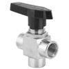 3 Way Ball Valve Stainless Steel Female BSPP Flow Control