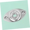 Abaodam Oval Indented Pickup Jackplate Socket for Electric Guitar Chrome