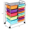 HAPPYGRILL 15 Drawer Storage Drawer Cart Organizer Cart Tools Office