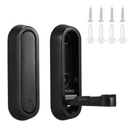 Jukzi Folding Wall Hooks Matte Black Finished, 2 Pcs Zinc Alloy Foldable Wall Hooks for Hanging Heavy Duty Coat Robe, Foldable Storage Solution for Entryway,Bathroom,Closet and Kitchen.