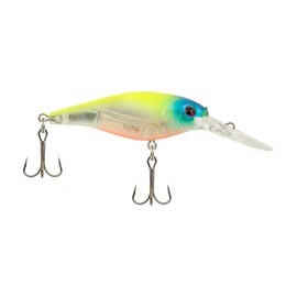 Berkley Flicker Shad Fishing Lure, Flashy Chartreuse, 3/16 oz, 2in | 5cm Crankbaits, Size, Profile and Dive Depth Imitates Real Shad, Equipped with Fusion19 Hook