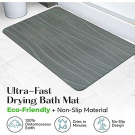Stone Bathmat - Color: Charcoal Gray