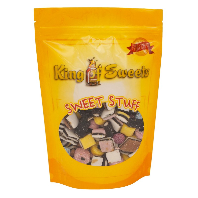 Licorice Allsorts 1 Pound in a Resealable Bulk King of