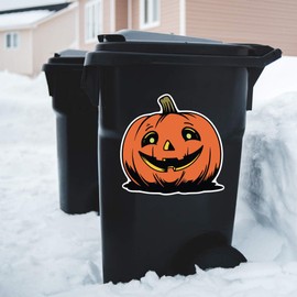 Extra Large 460mm 'Smiling Pumpkin' Permanent Sticker Decal for Cars/Windows/Bins/Walls (DW00124223)