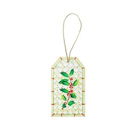 Caspari Holly on Trellis Classic Holiday Gift Tags - 4 Per Package