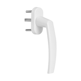 SILISTO Window Handle Pin Length 35 mm Pack of 5 White RAL9016 Type Timeless Window Olive Die-Cast Aluminium Includes 5 x 40 mm Screws